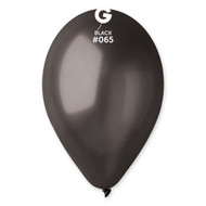 Gemar Metallic Black Balloons 12"/50 count Pack