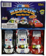 Kidsmania Rescue Candy Filled Cars 12 Pack/Case