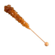 Amber Rock Candy on Sticks Wrapped 12 count