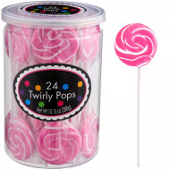 Swirly Lollipops Bright Pink 24 Pops