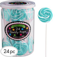 Swirly Lollipops Robin's Egg Blue 24 Pops