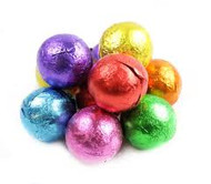 Milk Chocolate Foiled Balls Assorted 2lbs 8 oz