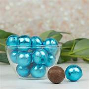Milk Chocolate Foiled Balls Caribbean Blue 2lbs 8 oz