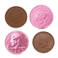 Chocolate Coins 1 Pounds (lb) Pink