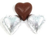 Wrapped Chocolate Hearts Silver 1.5 Pounds