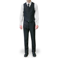 Figlio Lontano 3 Piece Slim Fit Suit - Black