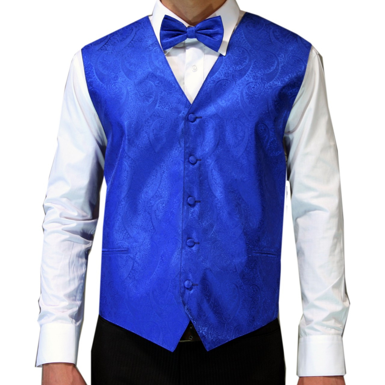 tuxedo vest royal blue