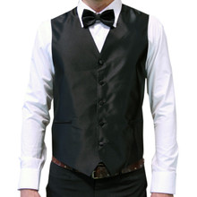 Amanti Men's 4pc Set Solid Tuxedo Vest Black