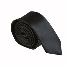 Amanti Italian Style Skinny Tie Black