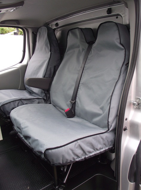 Car seat covers fit Fiat Doblo black/grey full set