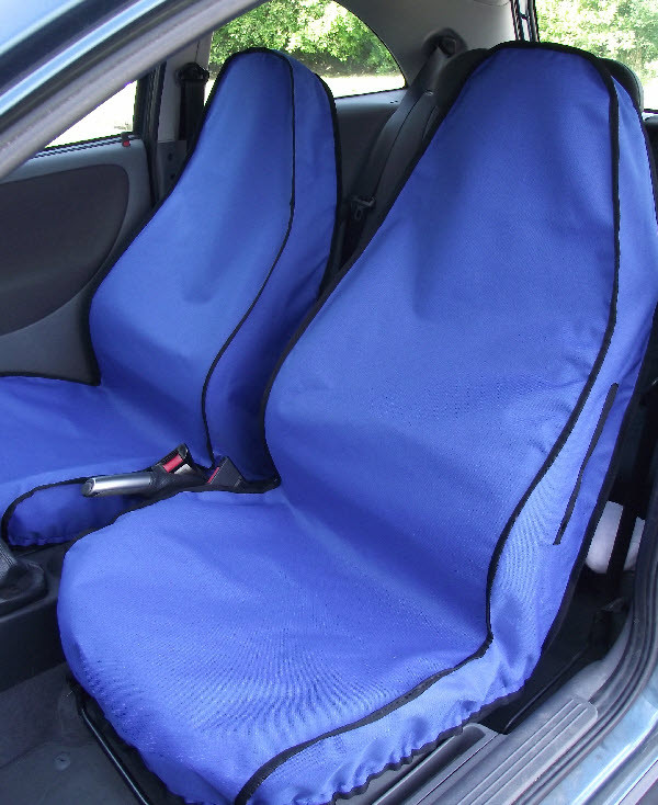 Heavy Duty Blue Waterproof Car Seat Covers PEUGEOT PARTNER TEPEE 2 x Fronts 