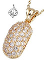 Gold Pendant with Stones