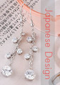 Japanese design earring -rhodium plated