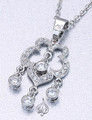 Chandelier styled pendant, silver / rhodium