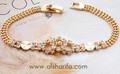 gold plated bracelet with cz stones
