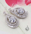 earring for women - rhodium plated