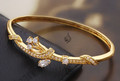 Gold plated bangle with clasp