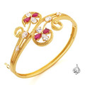 bangle with floral design