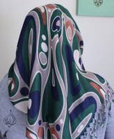 Retro scarf, muslim hijab scarves - Green