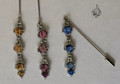 3-Pack of CZ Hijab Pins | Dangling Style  [PPK-406]