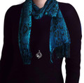 womens neck scarf, turquoise