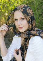 royal scarf navy blue hijab with tassel