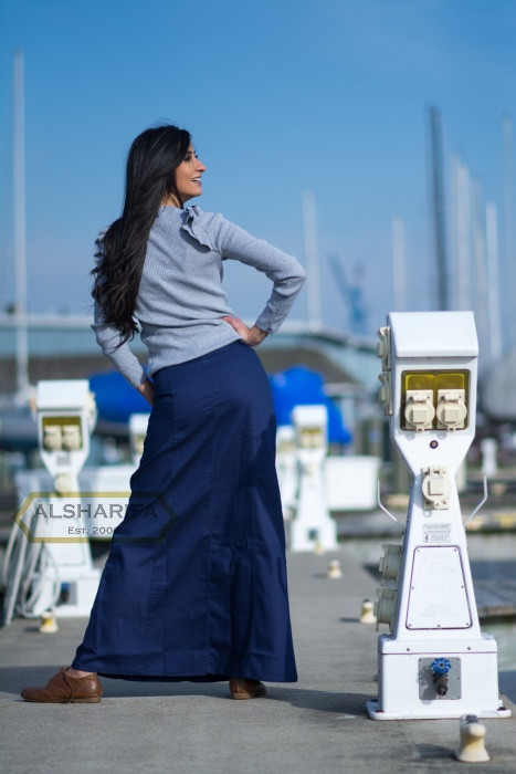 mid length denim skirts tall