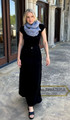 Very Long Denim Skirt - Black Premium Fabric