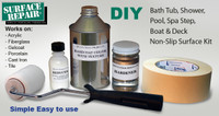 Bath Tub and Shower Non-Slip / Non-Skid Application Kit for Acrylic, Gelcoat, Porcelain, Cast Iron, Tile and Fiberglass, slip resistant treatment