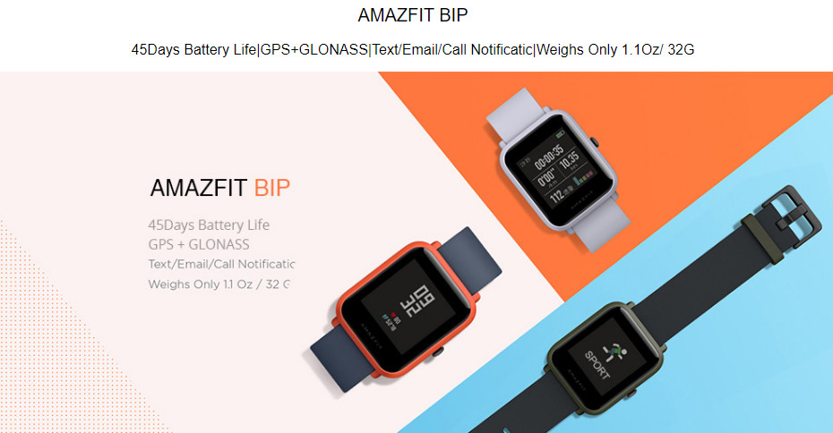 Xiaomi Huami Amazfit Bip2 Waterproof Heart Rate 1 28 Screen Smart Watch