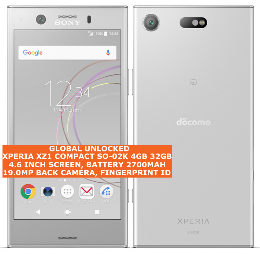 Sony Xperia Xz1 Compact So 02k 4gb 32gb Docomo Unlocked Japan Version Lte