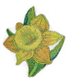 Daffodil Flower Embroidered Iron On Patch
