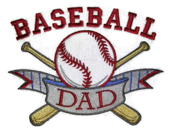 Happy Fathers Day[Baseball Dad] Embroidered Iron On Patch - Beyond