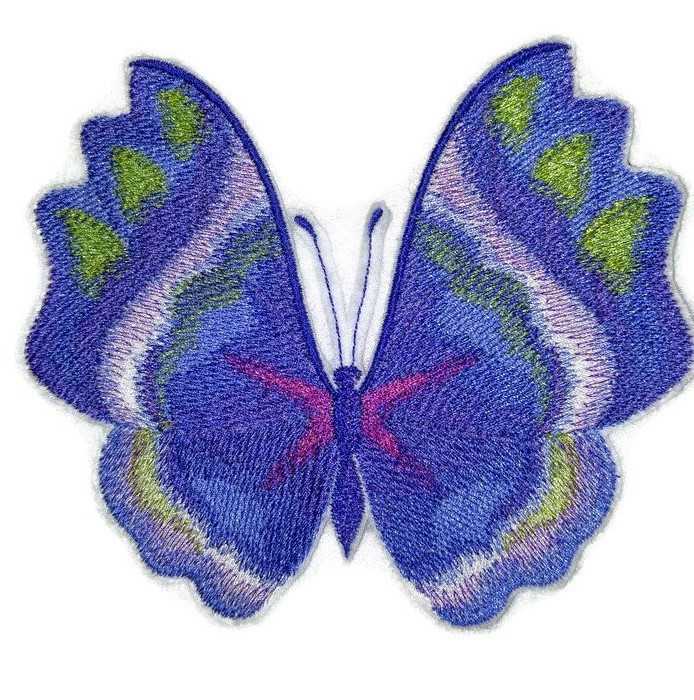 Watercolor Violet Butterfly Embroidered Iron On Patch - Beyond Vision Mall
