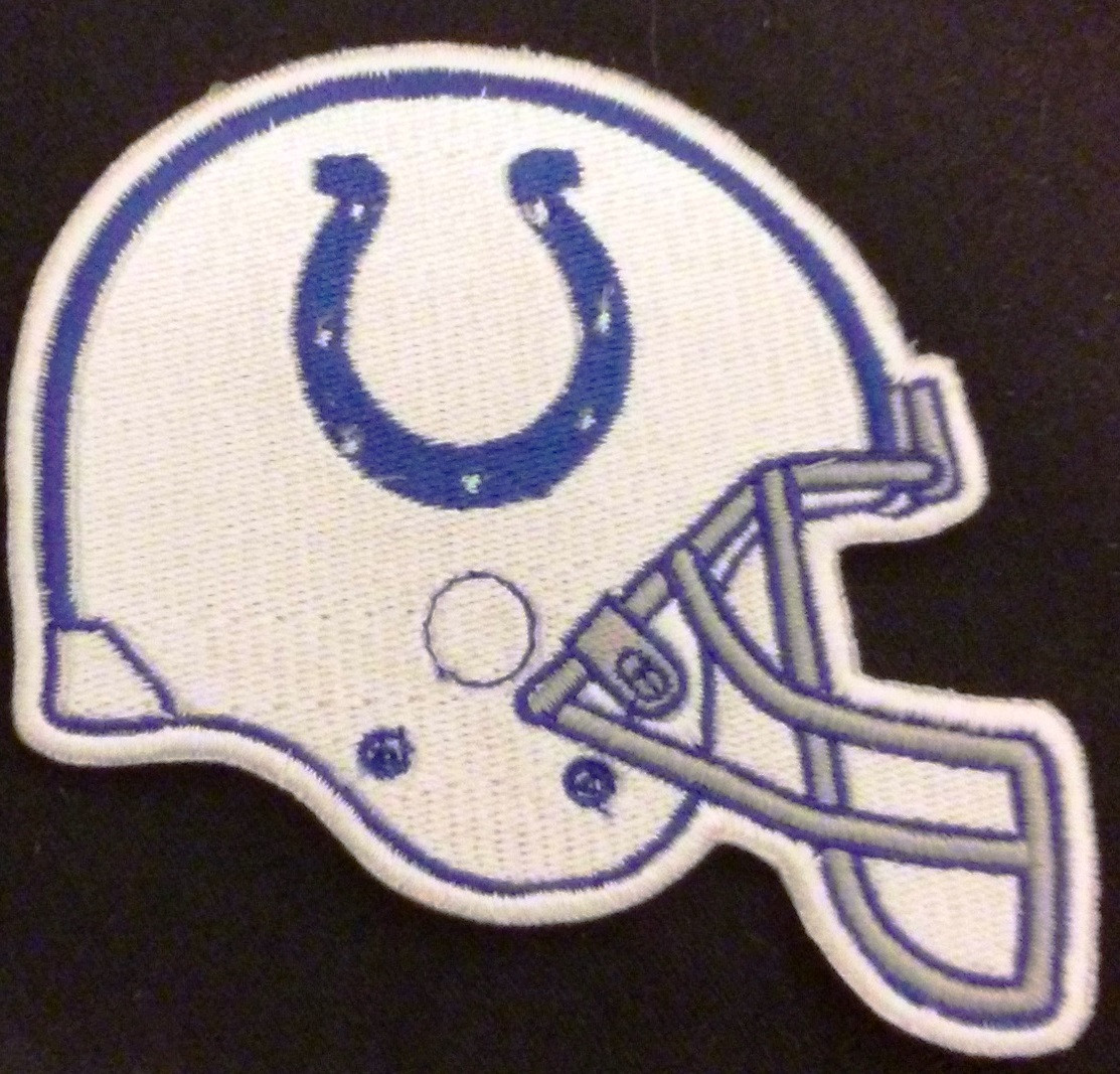 Indianapolis Colts Helmet Style-1 Embroidered Sew On Patch