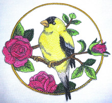 Goldfinch And Rose Circle