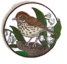Wood Thrush And Lily Of The Valley Circle