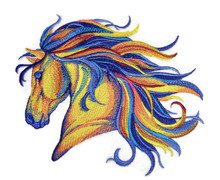 Vibrant Horse in Watercolor
