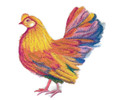 Vibrant Hen in Watercolor
