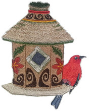 Tiki Birdhouse With Apapane