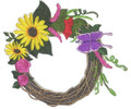 Butterfly And Flower Wreath