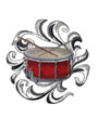 Drum with Baroque Background
