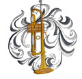  Trumpet with Baroque Background 