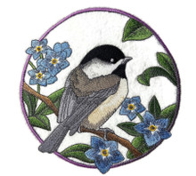 Chickadee and Forget-Me-Not Circle
