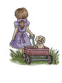 Childhood Nostalgia - Wagon Walks with Puppy
