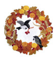 Autumn Chickadees Circle