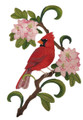 West Virginia Cardinal and Rhododendron Bird 