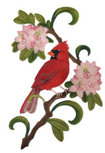 West Virginia Cardinal and Rhododendron Bird 