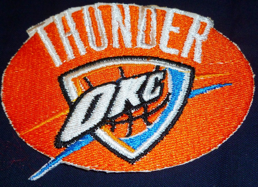Oklahoma City Thunder logo Iron On Patch - Beyond Vision Mall