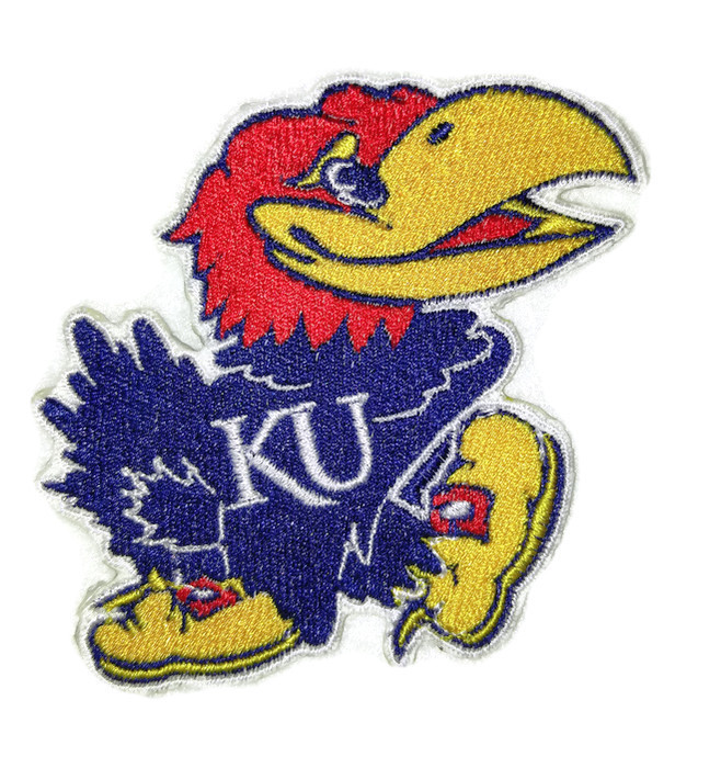 Kansas Jayhawks KU Iron on Patches Embroidered Emblem Applique Badge Logo 8 pcs. 